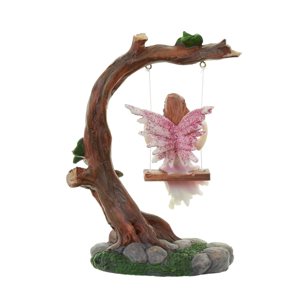 Figurine Fée des Fleurs sur Balançoire