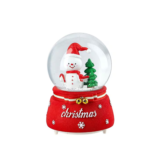 Boule à Neige Musicale Noël – Bonhomme de Neige & Sapin