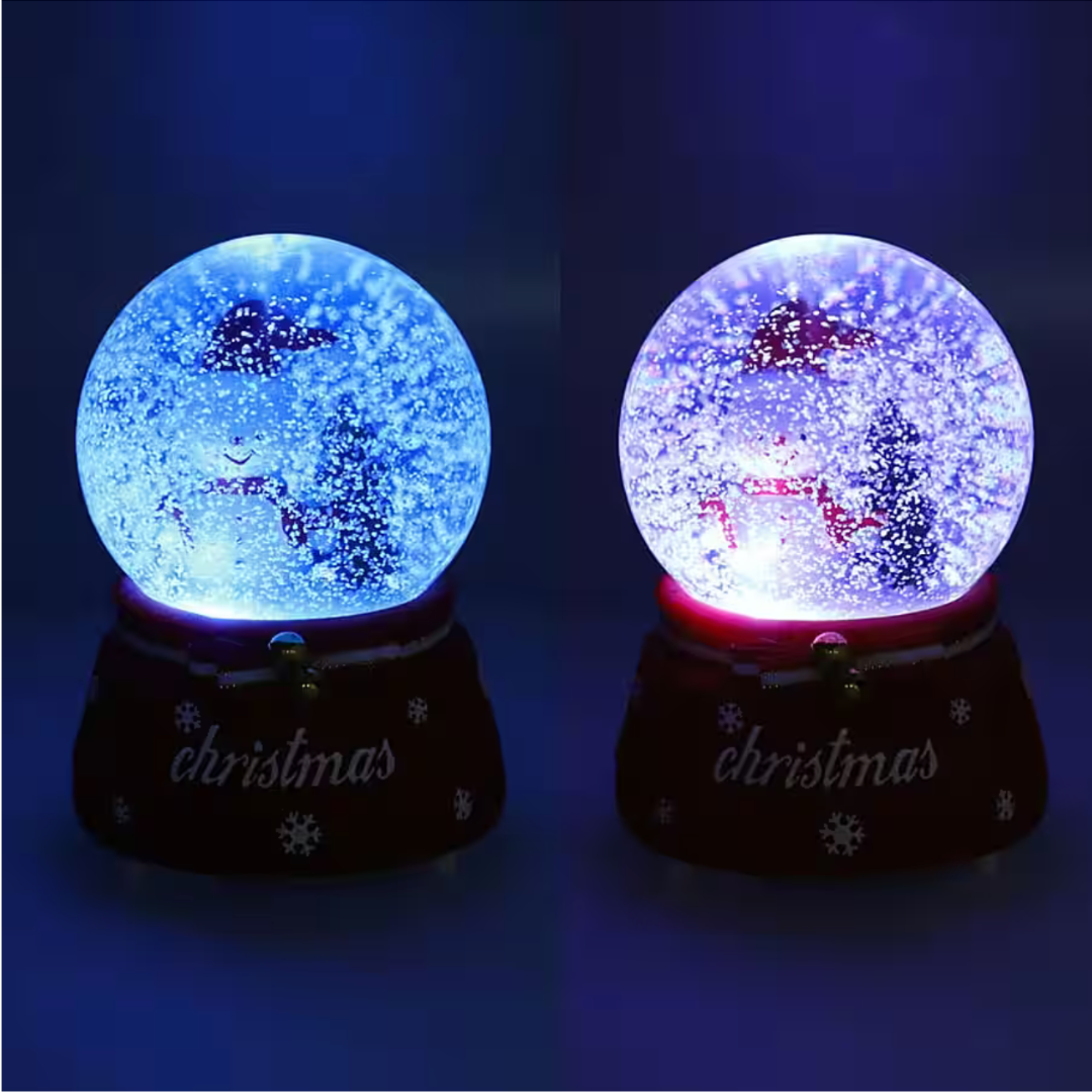 Boule à Neige Musicale Noël – Bonhomme de Neige & Sapin