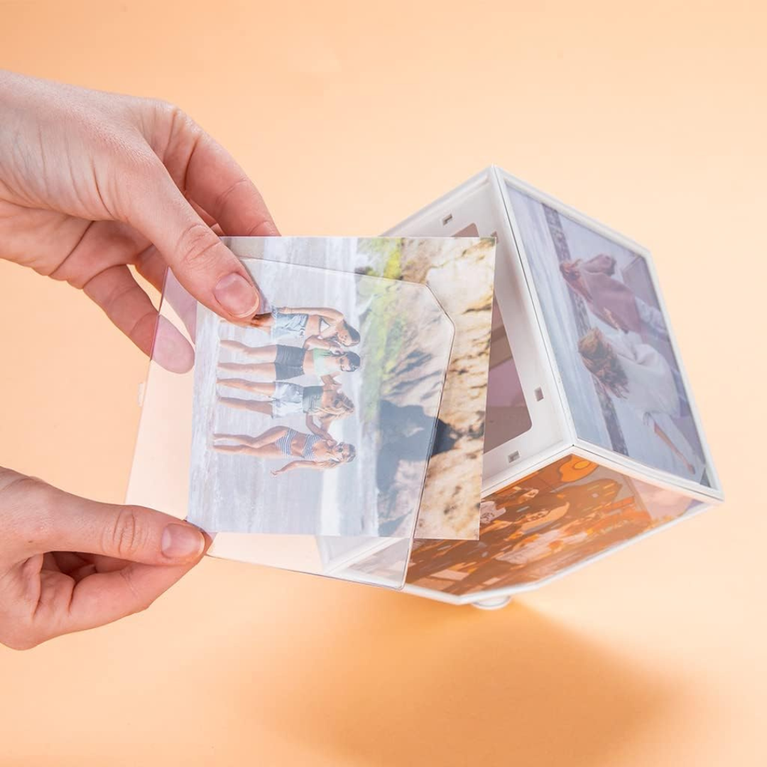 Kube Photo Tournant – 6 Photos 15×15 cm