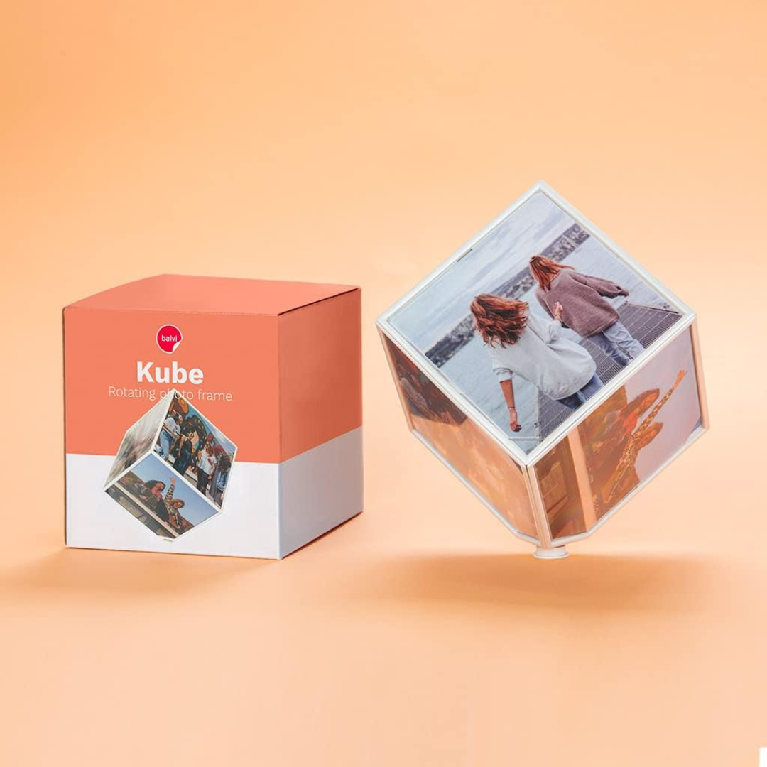 Kube Photo Tournant – 6 Photos 15×15 cm