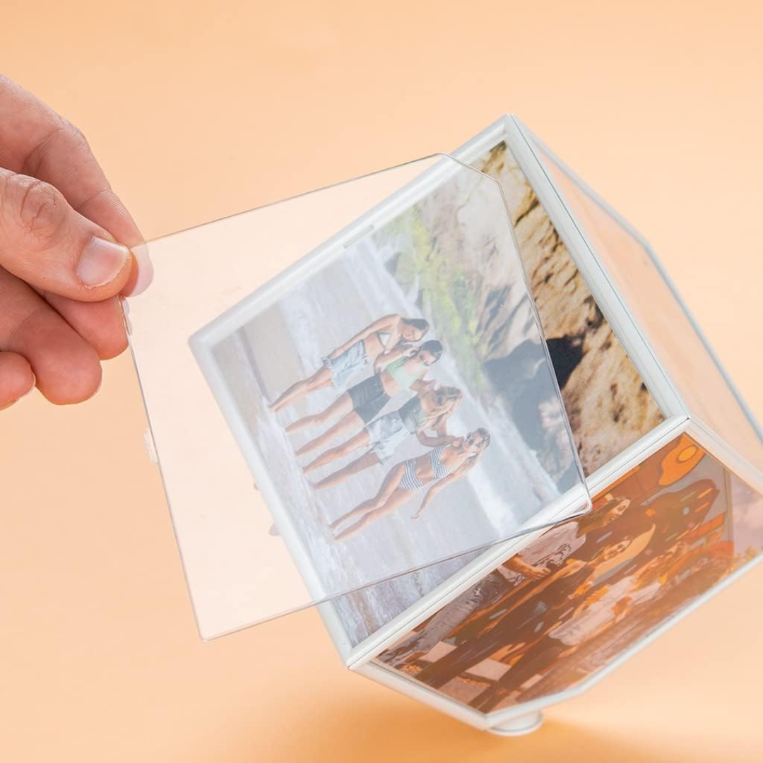 Kube Photo Tournant – 6 Photos 15×15 cm