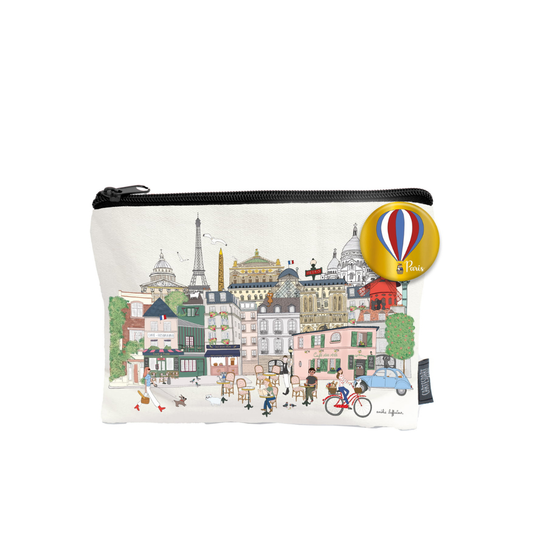 Porte-Monnaie Coton Paris + Badge