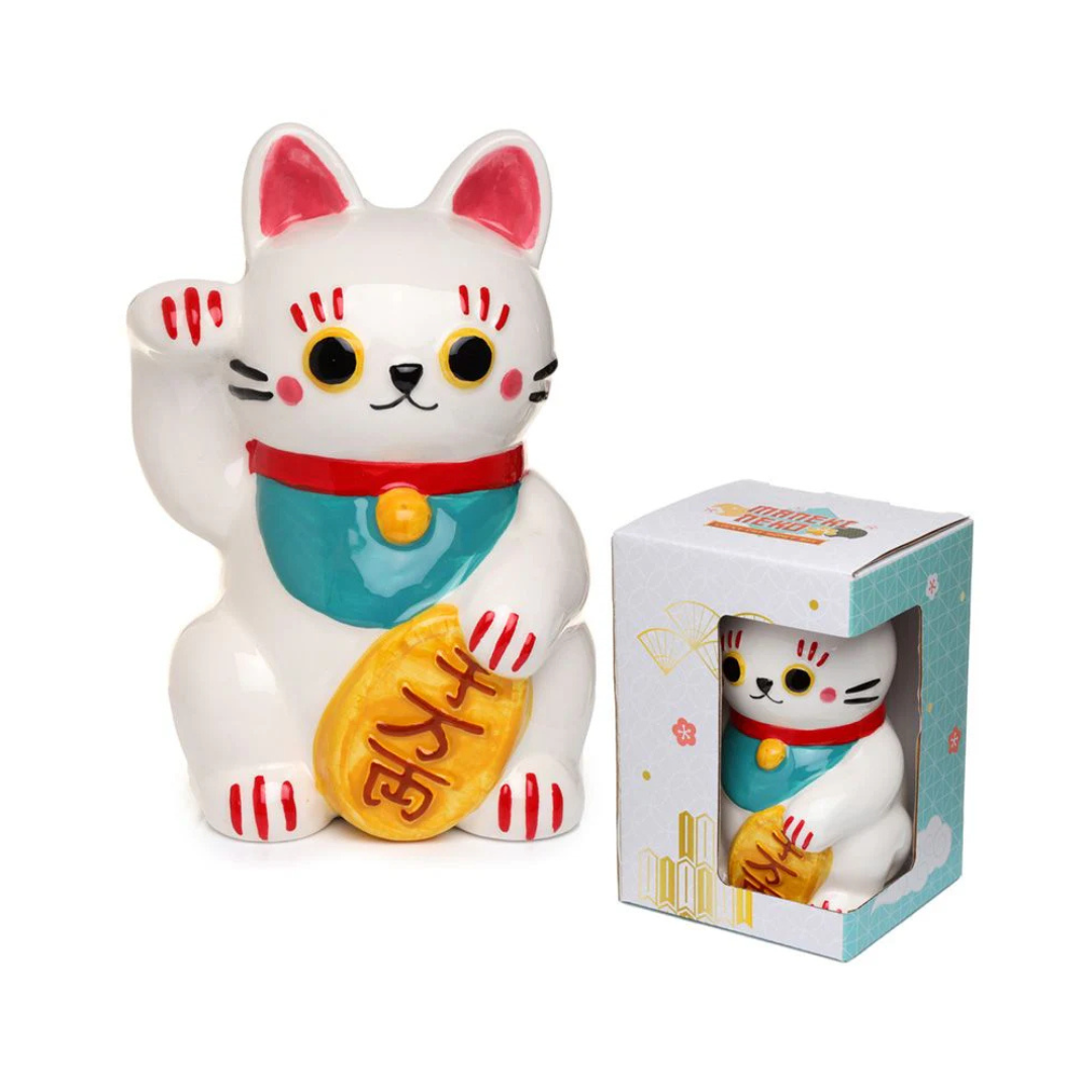 Tirelire Chat Blanc Maneki Neko – Chat Porte-bonheur