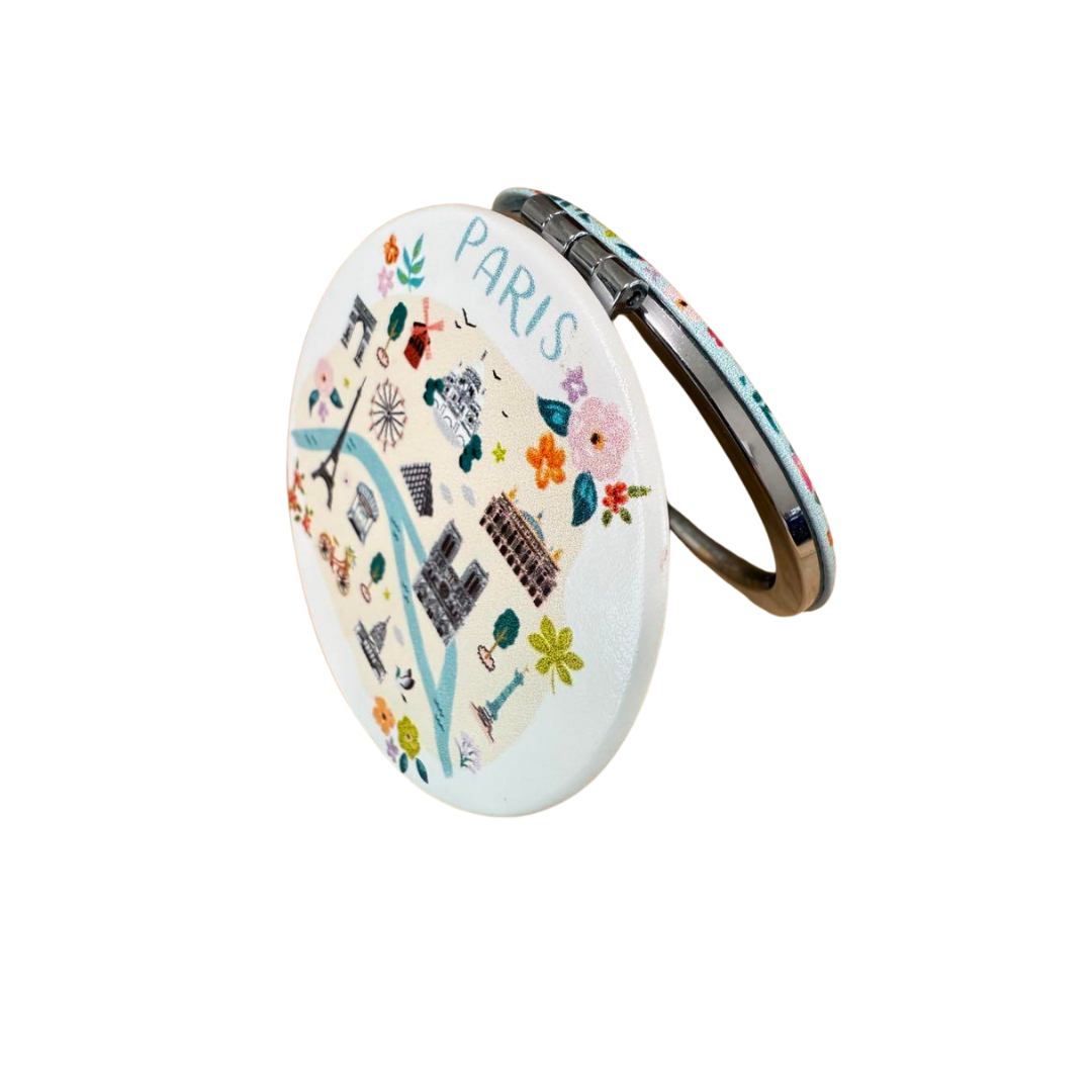 Miroir de Poche Paris – Motifs Variés