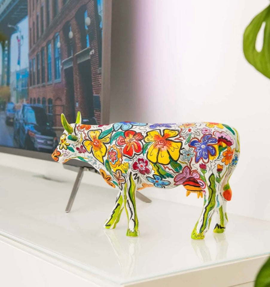 Vache Motif Fleurs