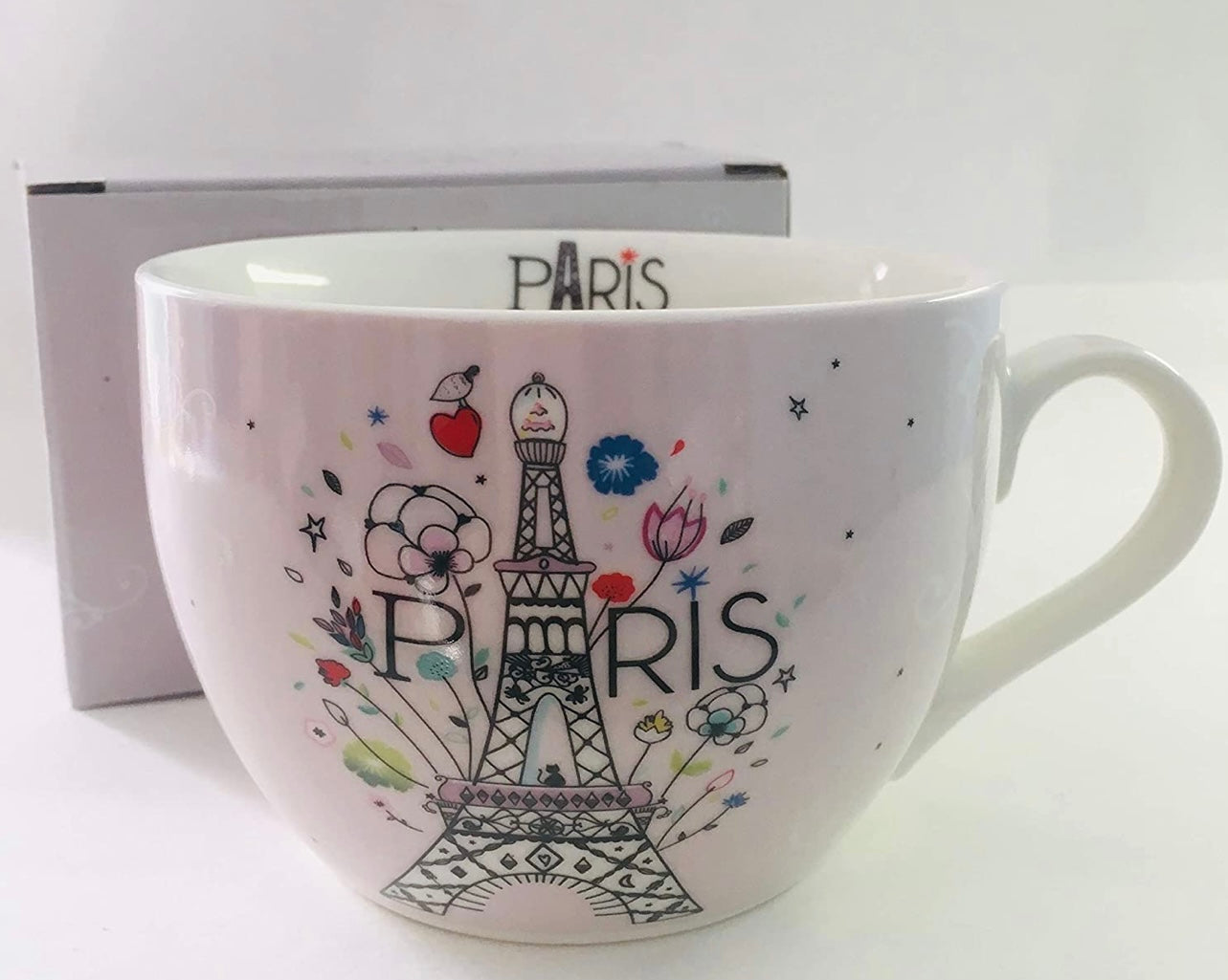 Mug Paris Blanc Rose Pâle