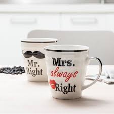 tasses mrs. right & mrs.always right