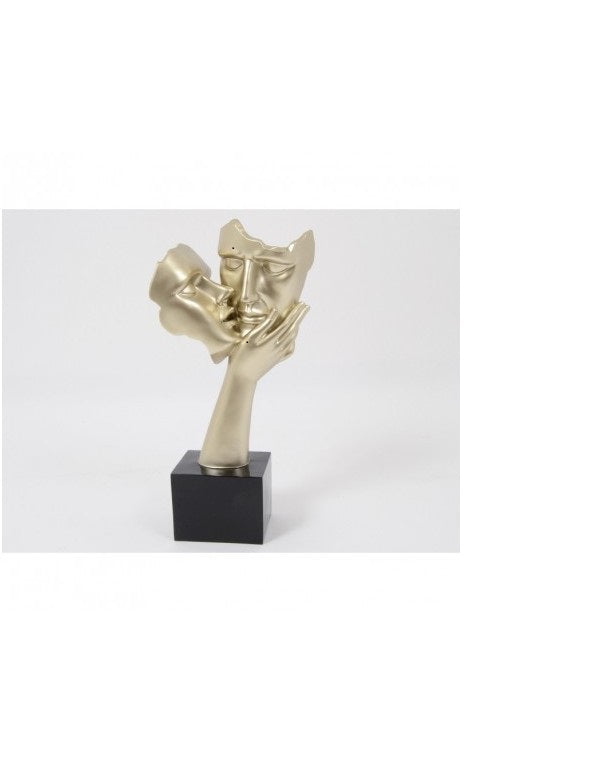 statue double visage couple