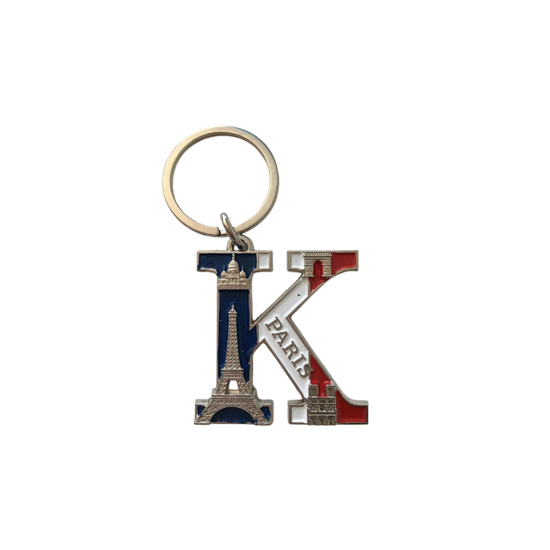 Porte-clés Lettre Alphabet Paris