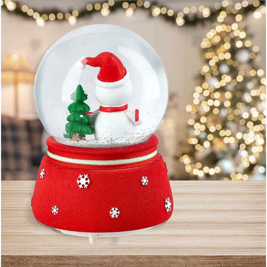 Boule à Neige Musicale Noël – Bonhomme de Neige & Sapin