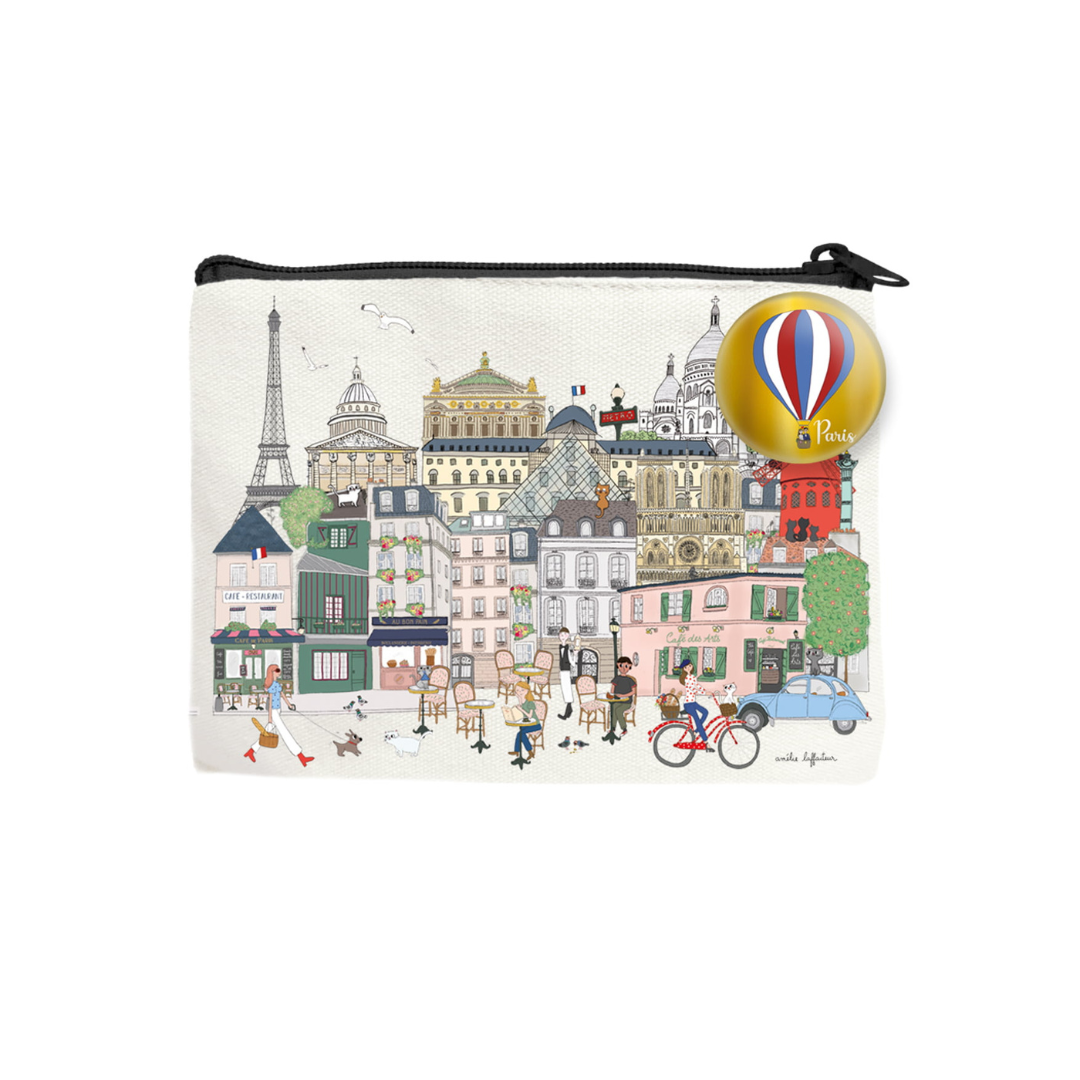 Pochette Coton Paris + Badge