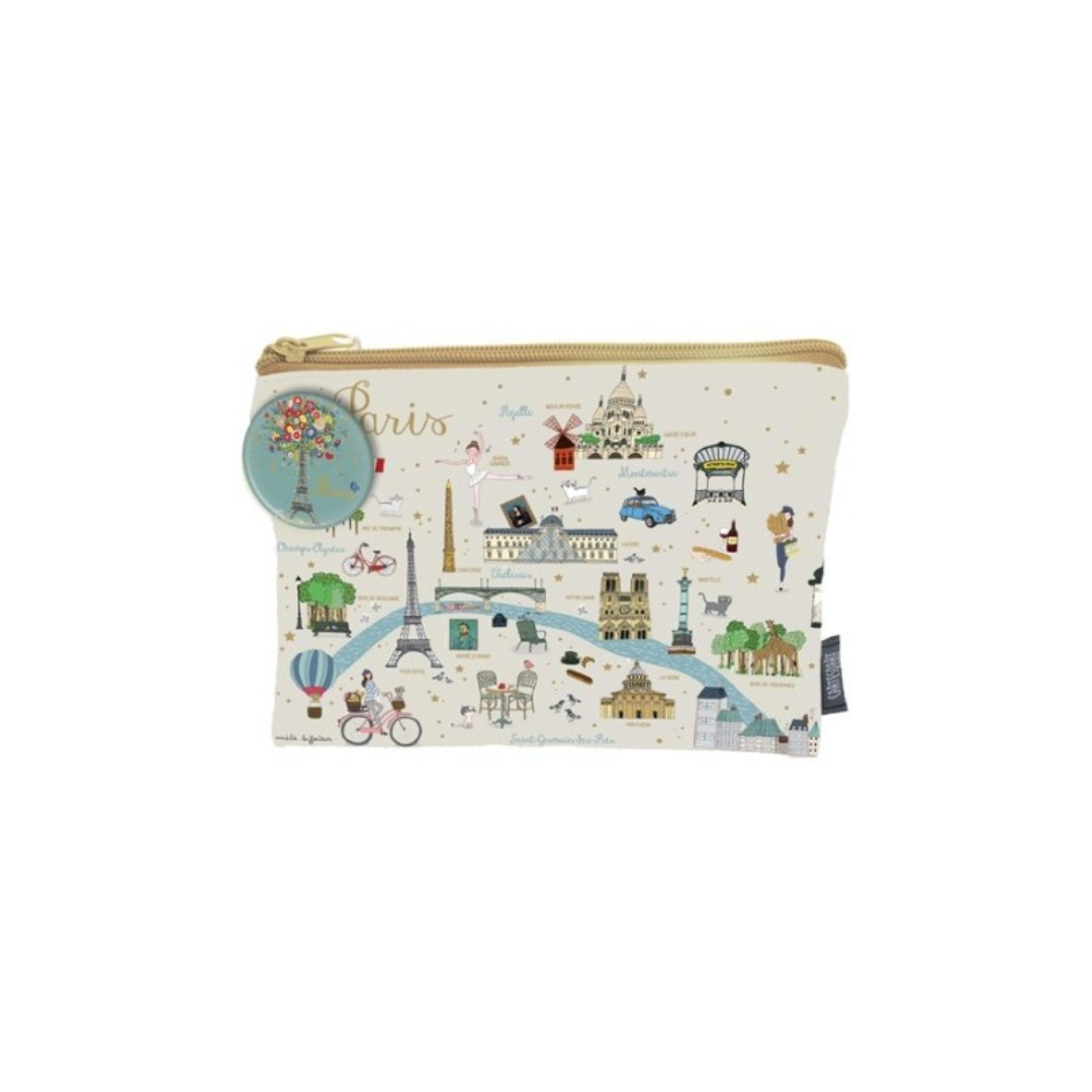 Pochette Coton Paris + Badge