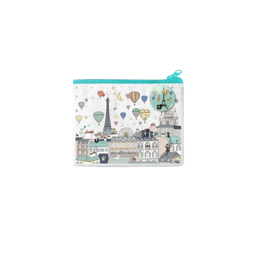 Pochette Coton Paris + Badge