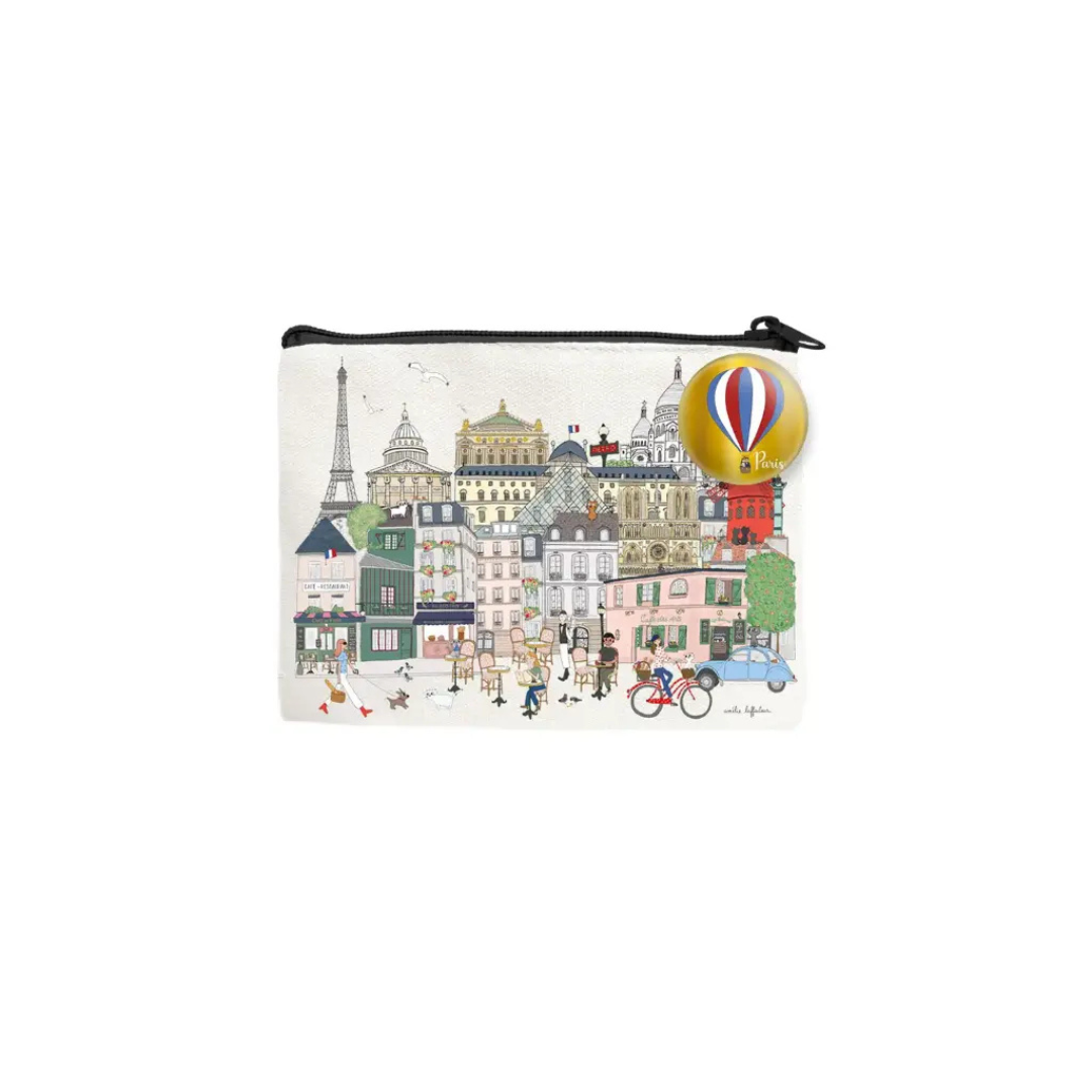Porte-Monnaie Coton Paris + Badge