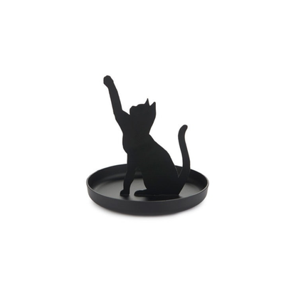 Porte-Bagues Feline Noir