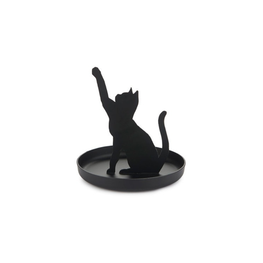 Porte-Bagues Feline Noir