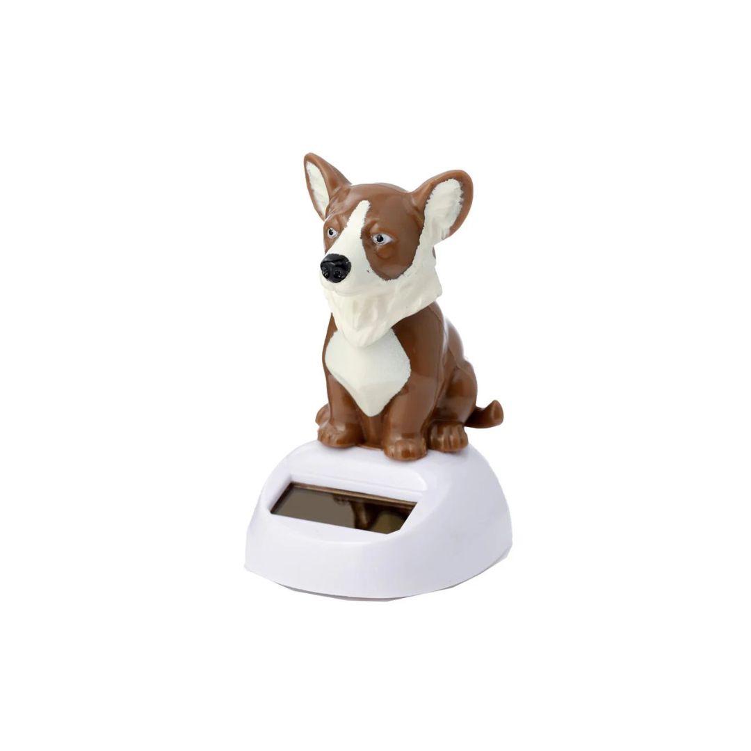 Figurine Solaire Corgi de la Reine