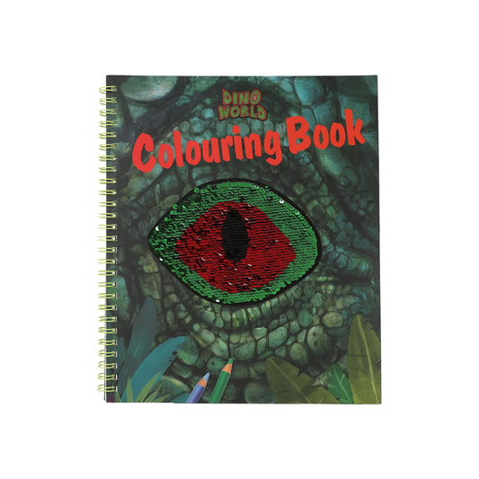 Livre de Coloriage Dino World – Effet Paillettes