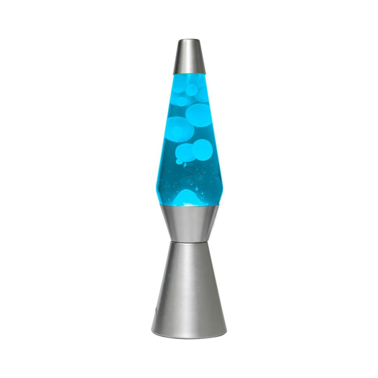 Lampe à Lave Magma & Glitter Bleu/Blanc