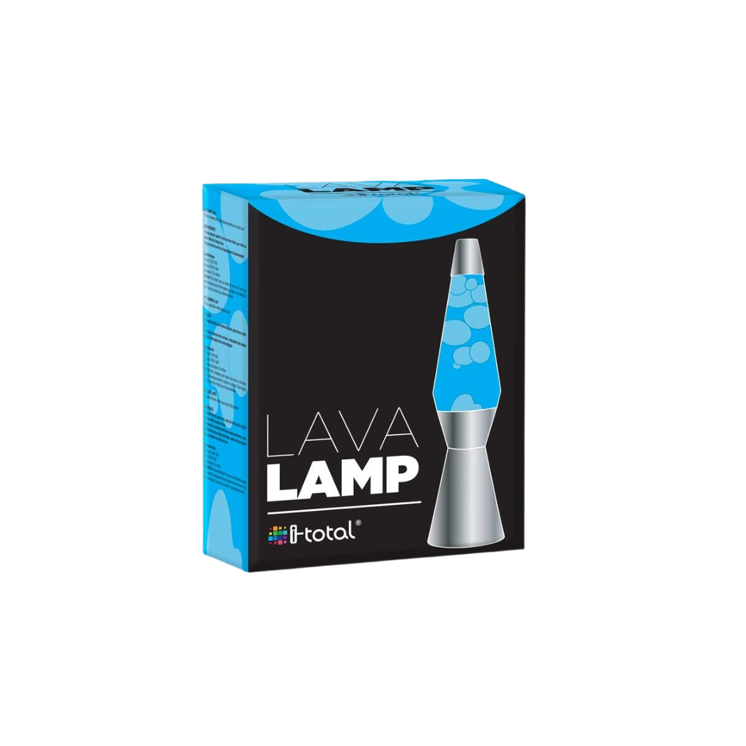Lampe à Lave Magma & Glitter Bleu/Blanc