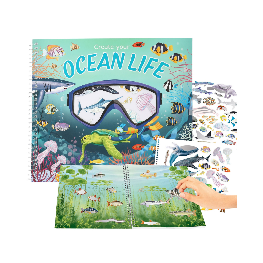 Livre d’Autocollants – Crée ta Vie Océanique