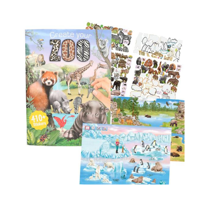 Livre d’Autocollants – Crée ton Zoo