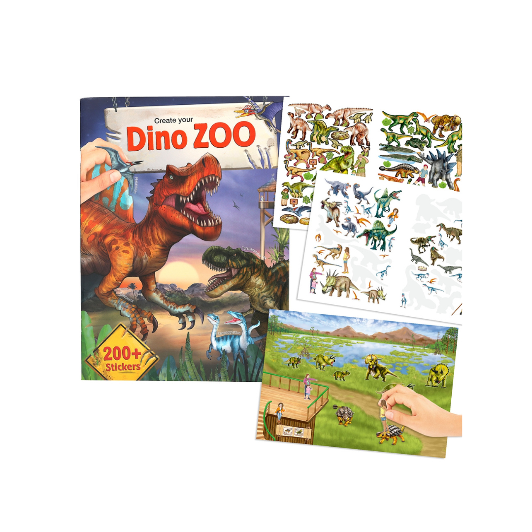 Livre d’autocollants – Crée ton zoo de dinosaures