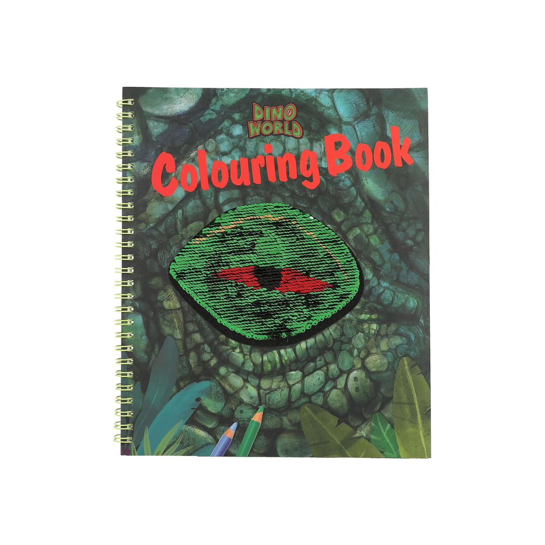 Livre de Coloriage Dino World – Effet Paillettes
