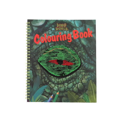 Livre de Coloriage Dino World – Effet Paillettes