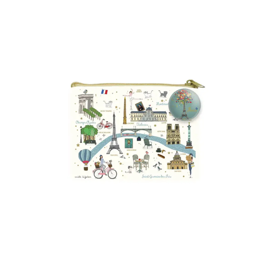 Porte-Monnaie Coton Paris + Badge