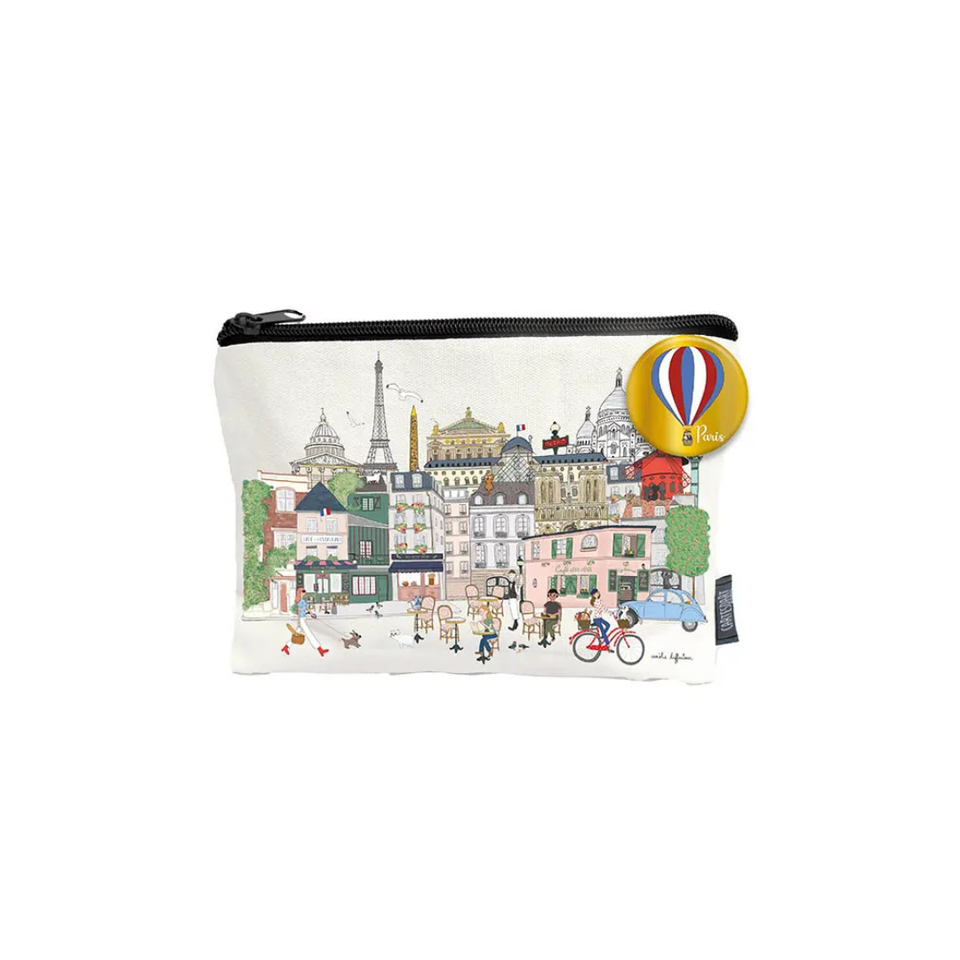 Pochette Coton Paris + Badge