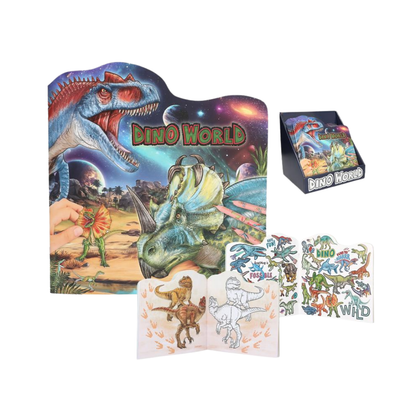 Livre de Coloriage et Autocollants – Dino World Galaxy