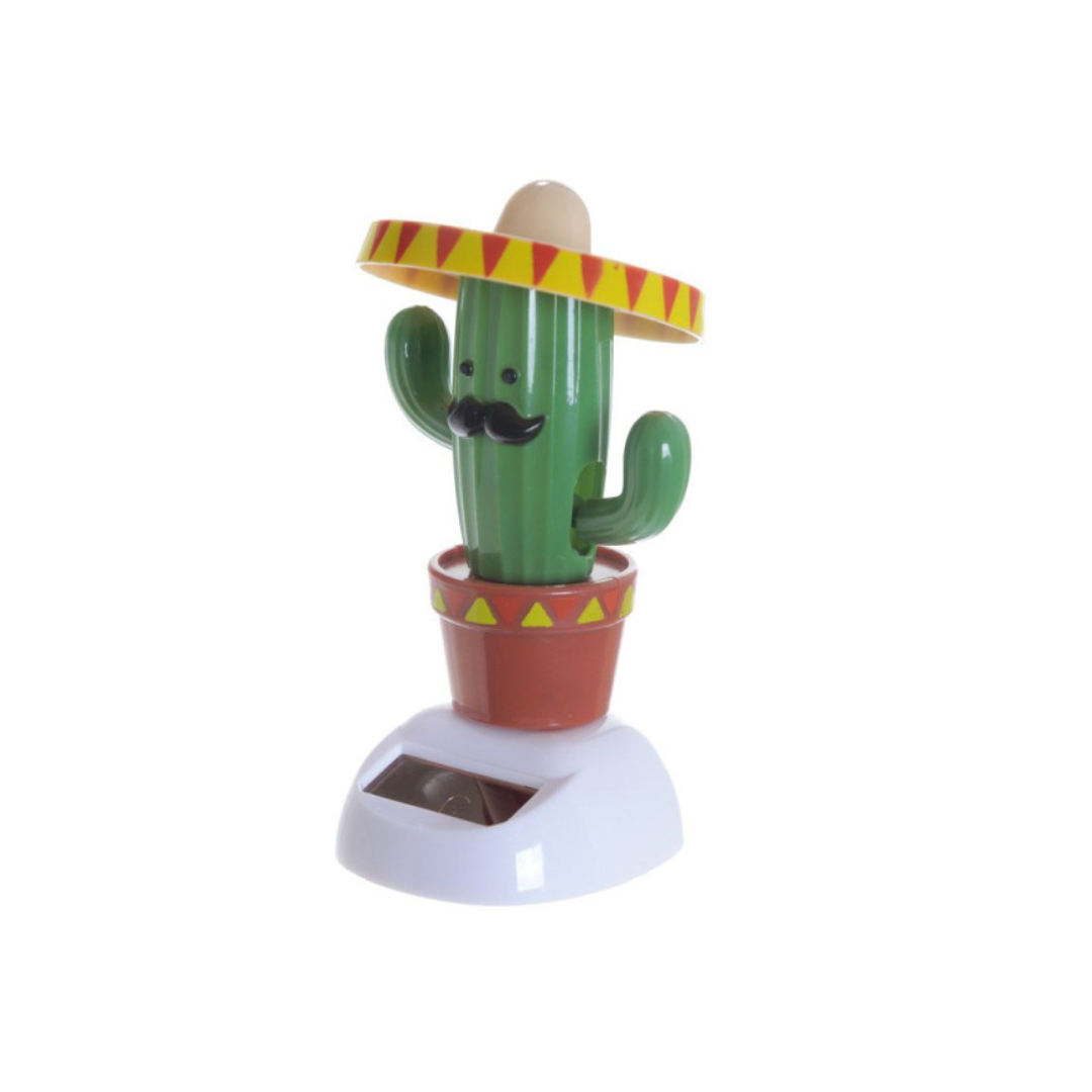 Figurine Solaire – Cactus au Sombrero