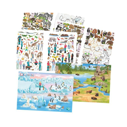 Livre d’Autocollants – Crée ton Zoo