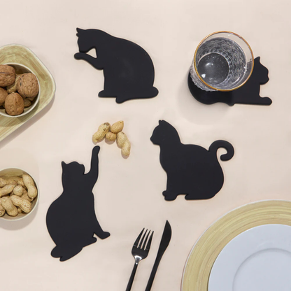 Dessous de Verre Chat – Lot de 4