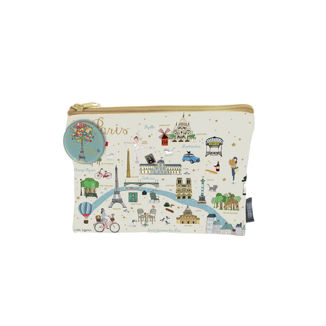 Pochette Coton Paris + Badge