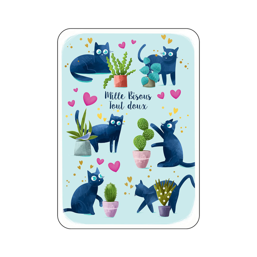 Carte postale illustrée – Messages & occasions