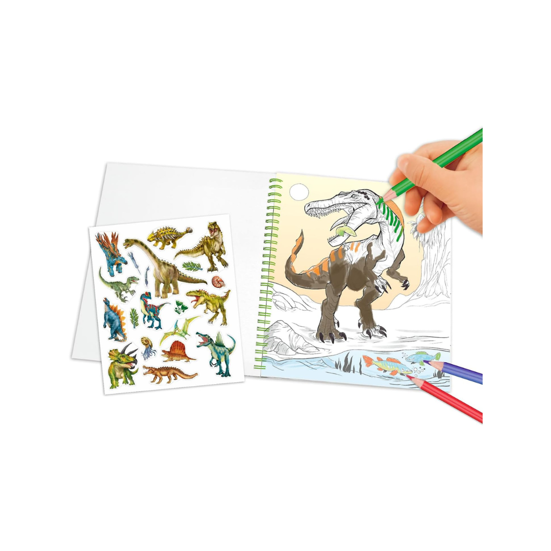 Livre de Coloriage Dino World – Effet Paillettes
