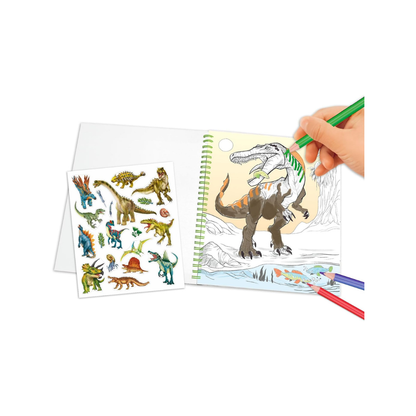 Livre de Coloriage Dino World – Effet Paillettes