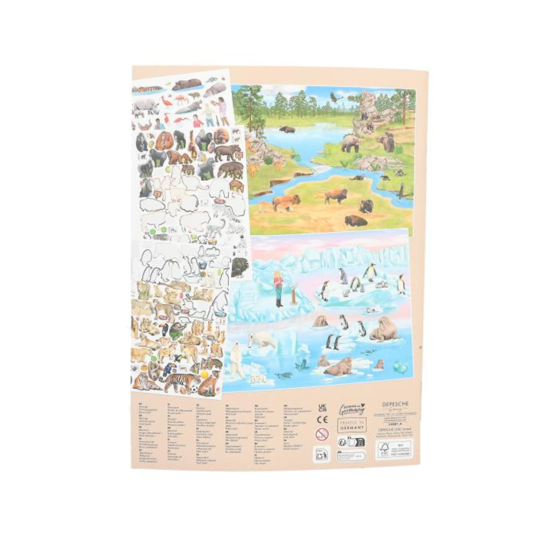 Livre d’Autocollants – Crée ton Zoo