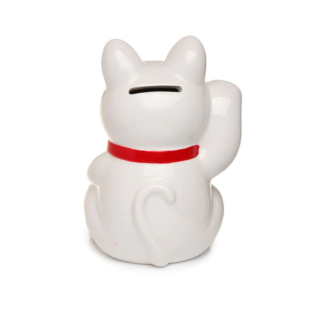 Tirelire Chat Blanc Maneki Neko – Chat Porte-bonheur