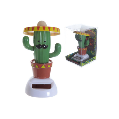 Figurine Solaire – Cactus au Sombrero