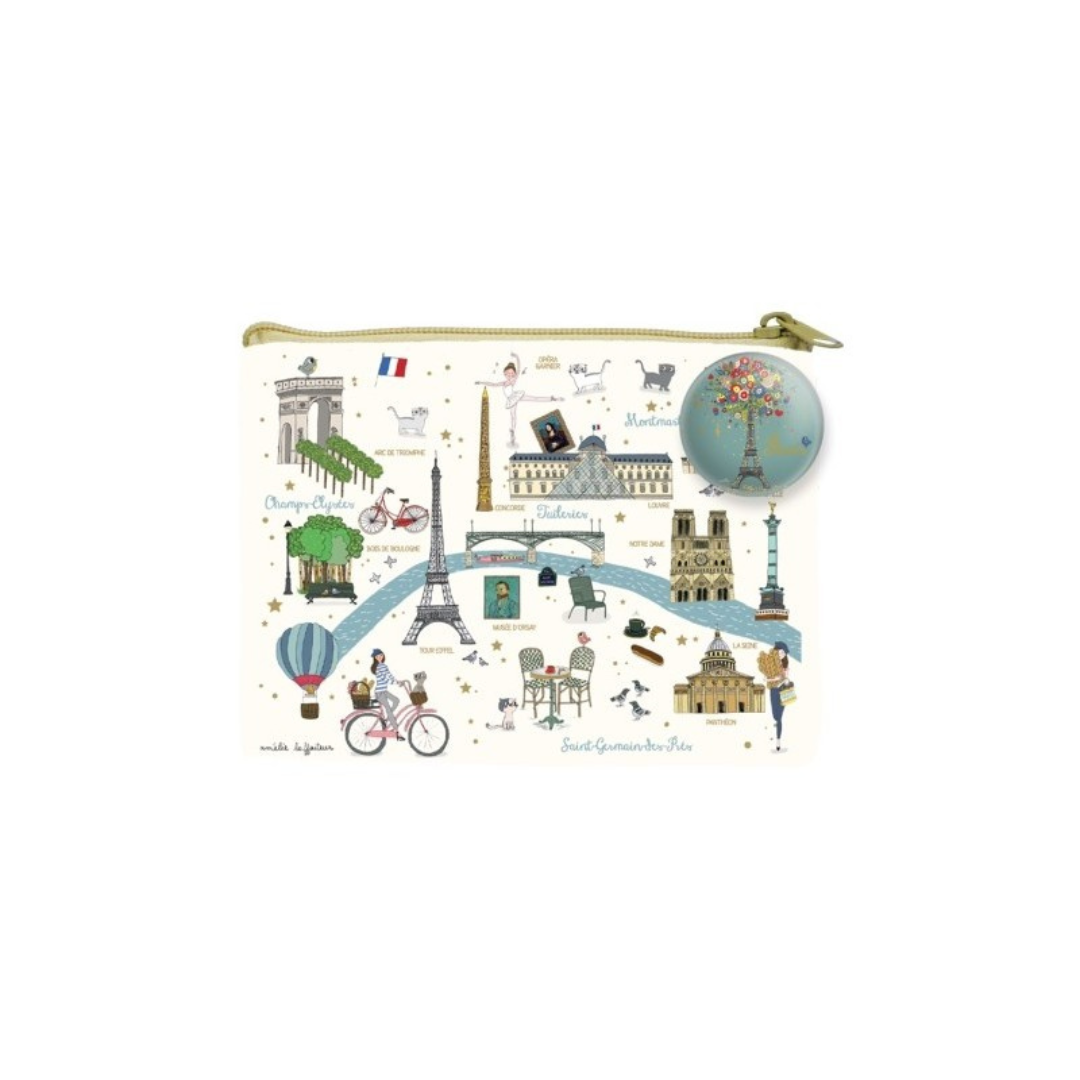 Porte-Monnaie Coton Paris + Badge