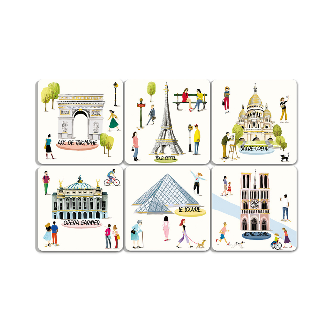 Sous-verres en liège – Collection Illustrée