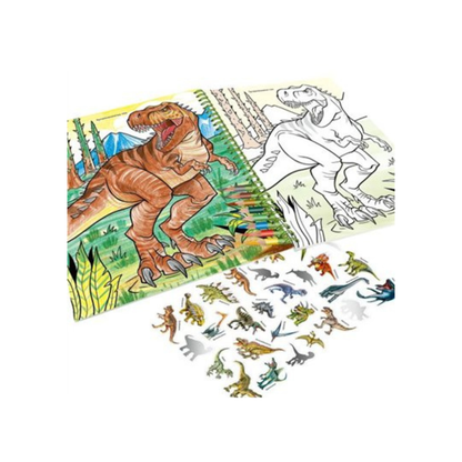 Livre de Coloriage Dino World avec Crayons
