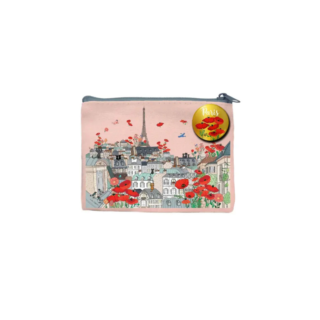 Porte-Monnaie Coton Paris + Badge