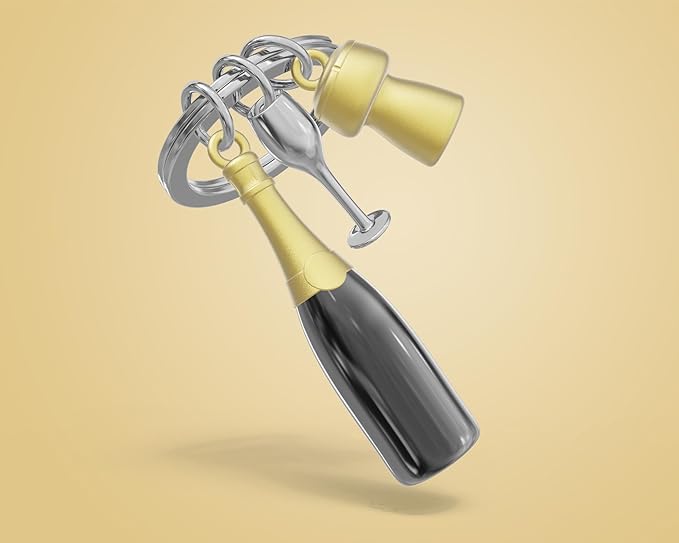 Porte-clés Bouteille de Champagne