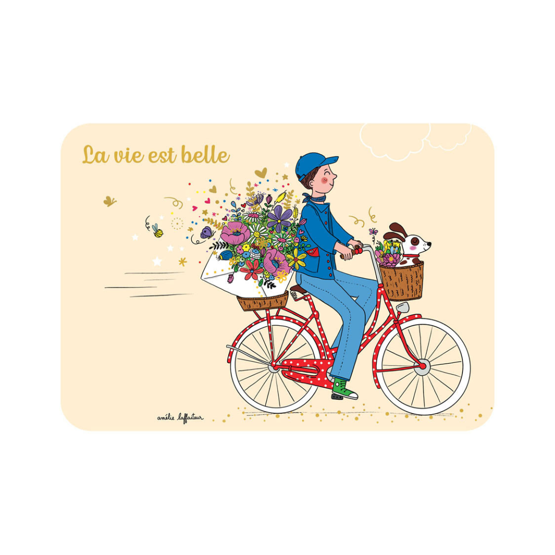 Carte postale illustrée – Messages & occasions