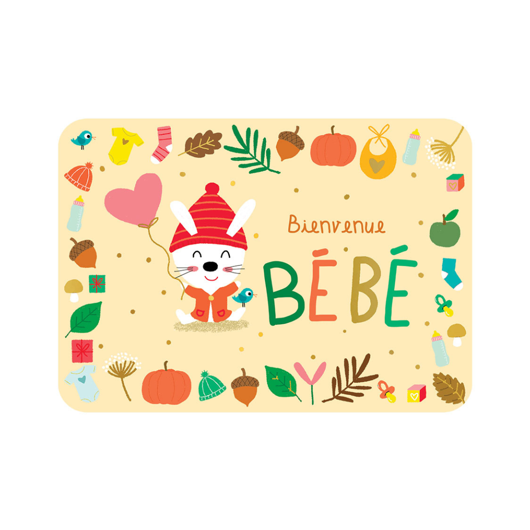 Carte postale illustrée – Messages & occasions